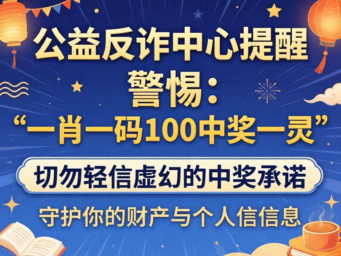 警惕“一肖一码100中奖一灵”骗局 公益反诈中心提醒