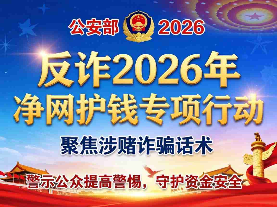 公安部反诈2026年净网护钱专项行动 | 涉赌诈骗话术警示