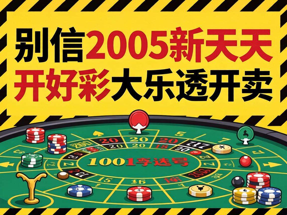 风险警示:别信“2005新澳门天天开好彩大乐透开奖”骗局,远离生肖数字赌博陷阱