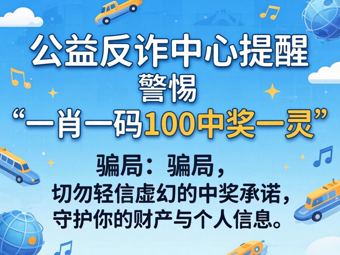 警惕“一肖一码100中奖一灵”骗局 公益反诈中心提醒