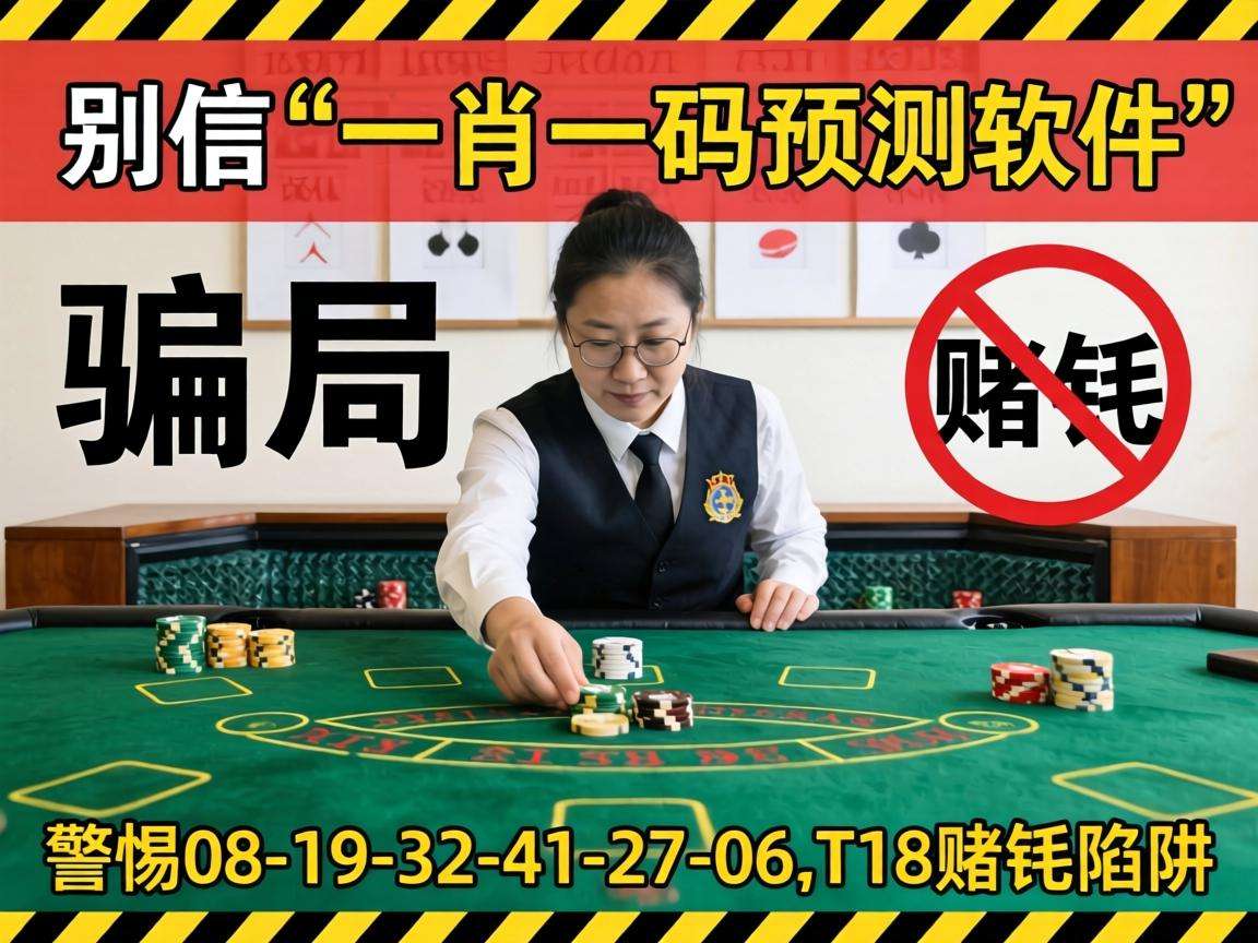 风险警示:别信“澳门一肖一码预测软件”骗局,警惕08-19-32-41-27-06:T18赌博陷阱