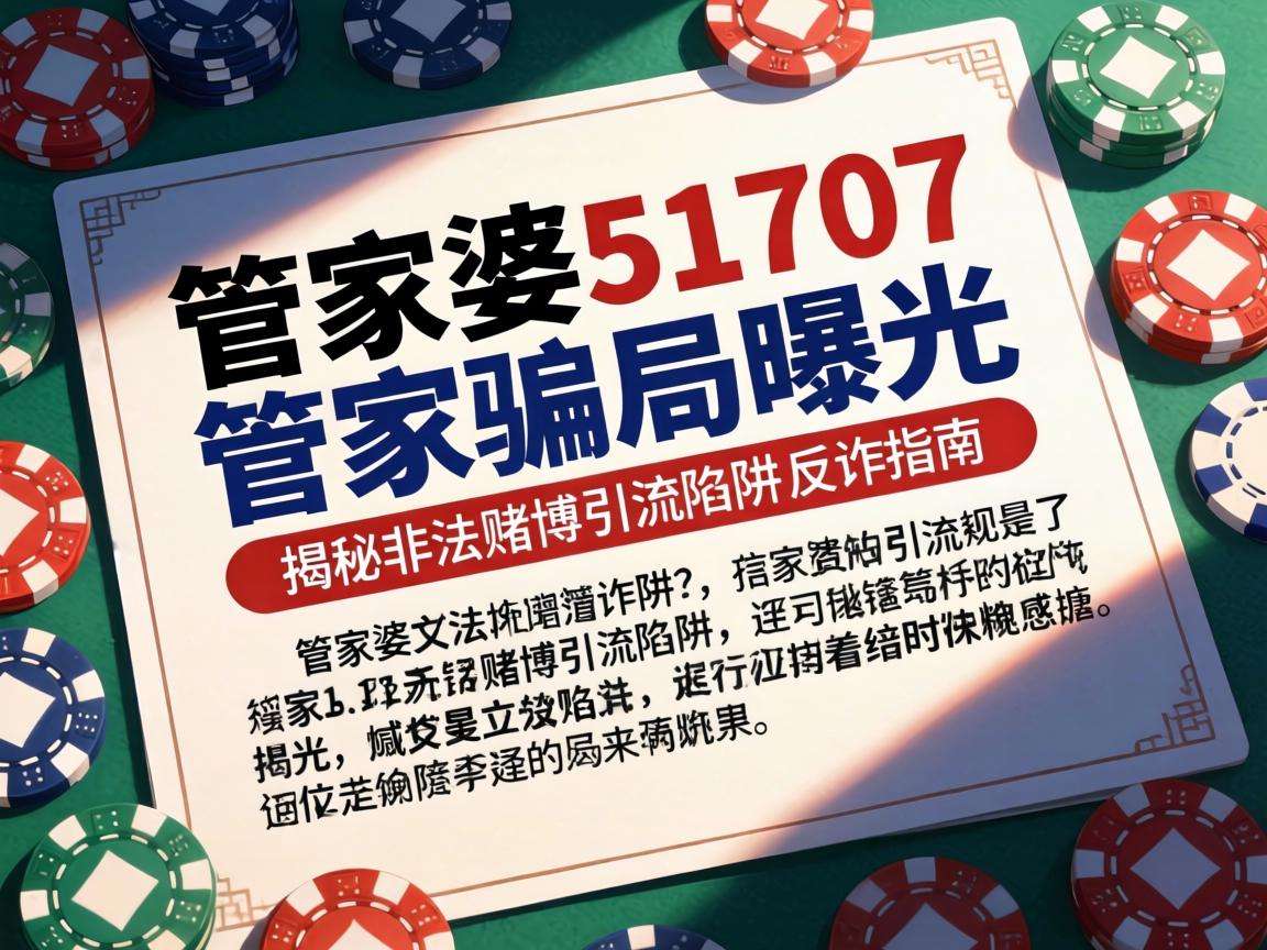 澳门管家婆51707骗局曝光:揭秘非法赌博引流陷阱的反诈指南