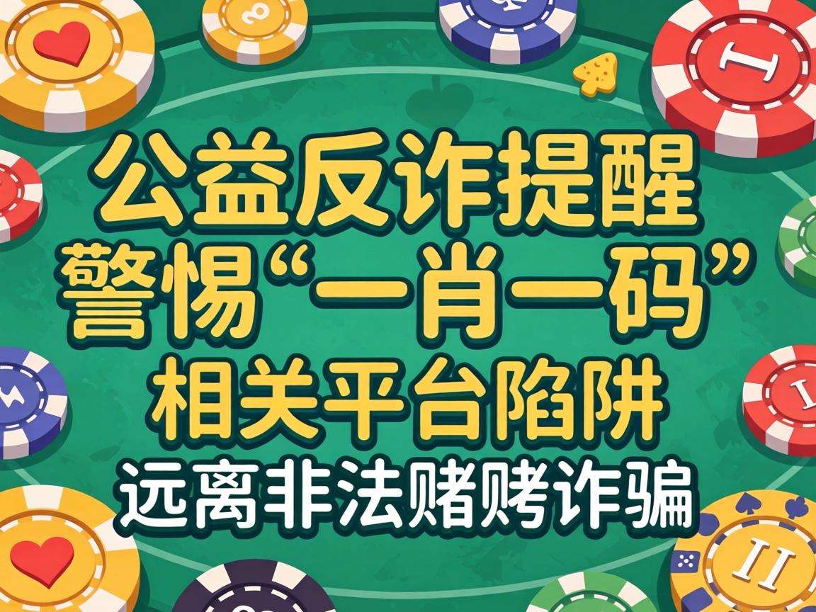 警惕“一肖一码”相关平台陷阱，公益反诈提醒你远离非法赌博诈骗