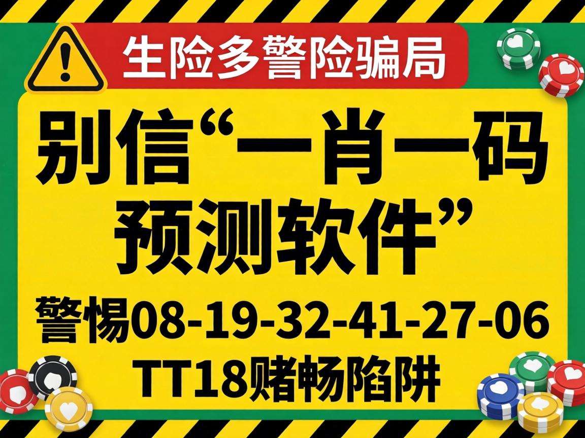 风险警示:别信“澳门一肖一码预测软件”骗局,警惕08-19-32-41-27-06:T18赌博陷阱
