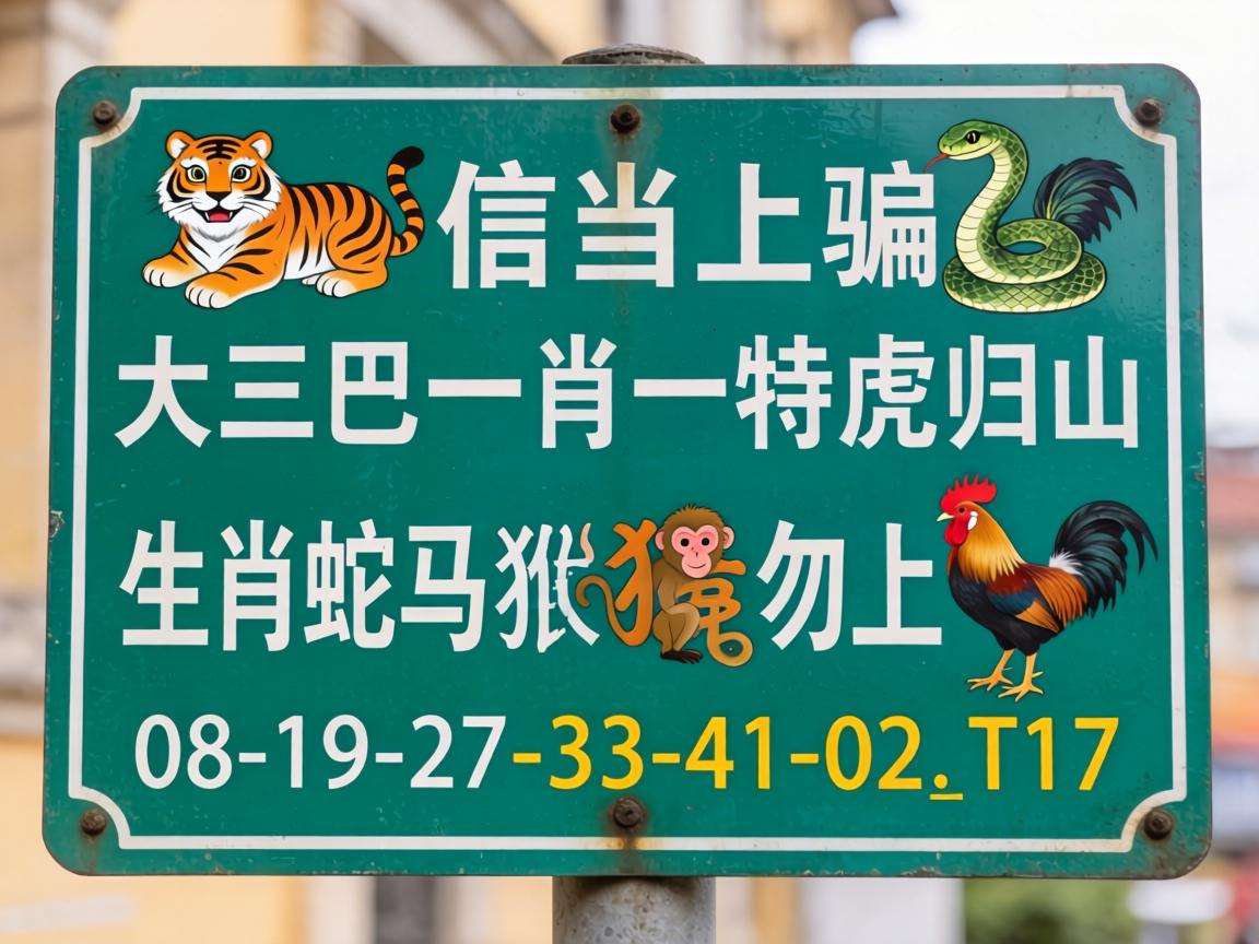 风险警示：别信“大三巴一肖一特虎归山”骗局 08-19-27-33-41-02:T17生肖蛇马猴鸡勿上当
